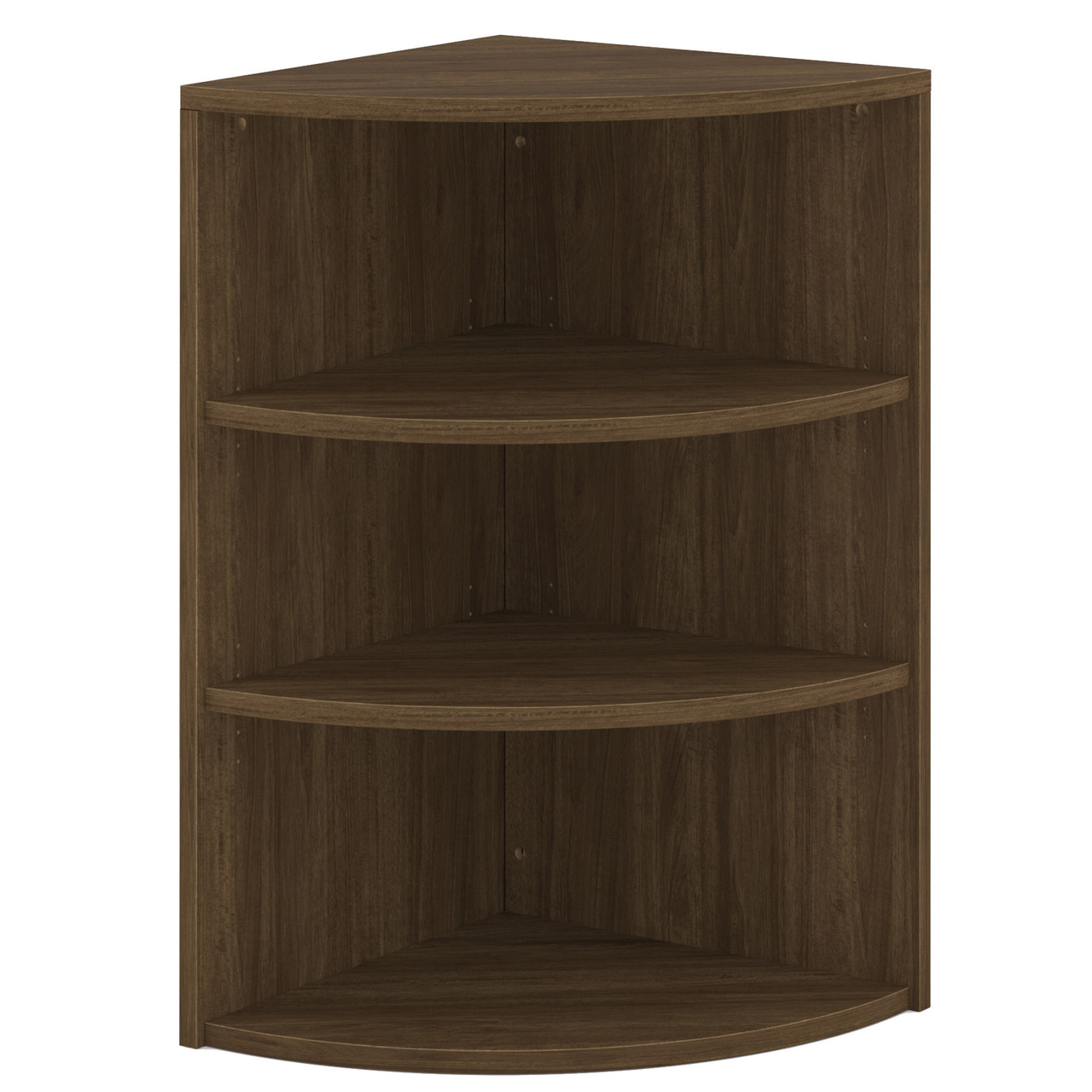 OfficeSource | OS Laminate | Corner Bookcase