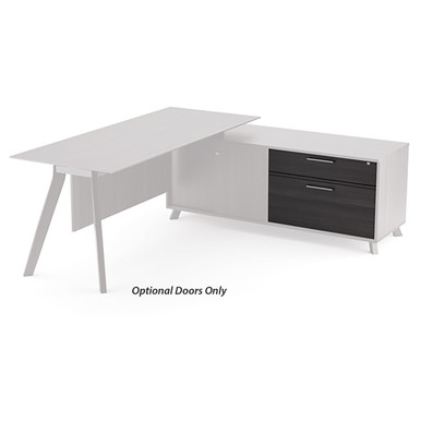 OfficeSource | Sienna | Optional Two Drawer Storage Drawers - Coastal Gray