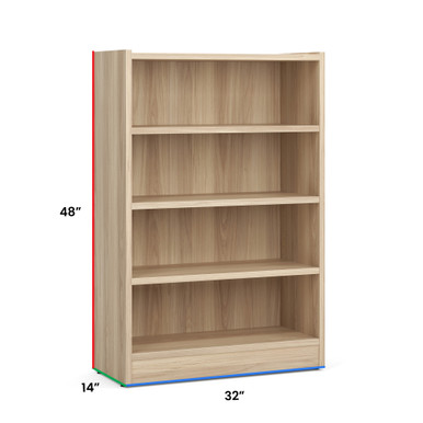 OS Laminate Bookcase - 4 Shelf - Java – view 11