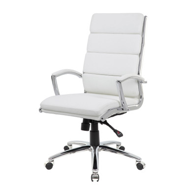 OfficeSource | Merak | Executive High Back with Chrome Base - Caramel PU Leather - Chrome – view 12