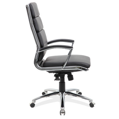 OfficeSource | Merak | Executive High Back with Chrome Base - Caramel PU Leather - Chrome – view 10