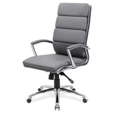 OfficeSource | Merak | Executive High Back with Chrome Base - Caramel PU Leather - Chrome – view 18