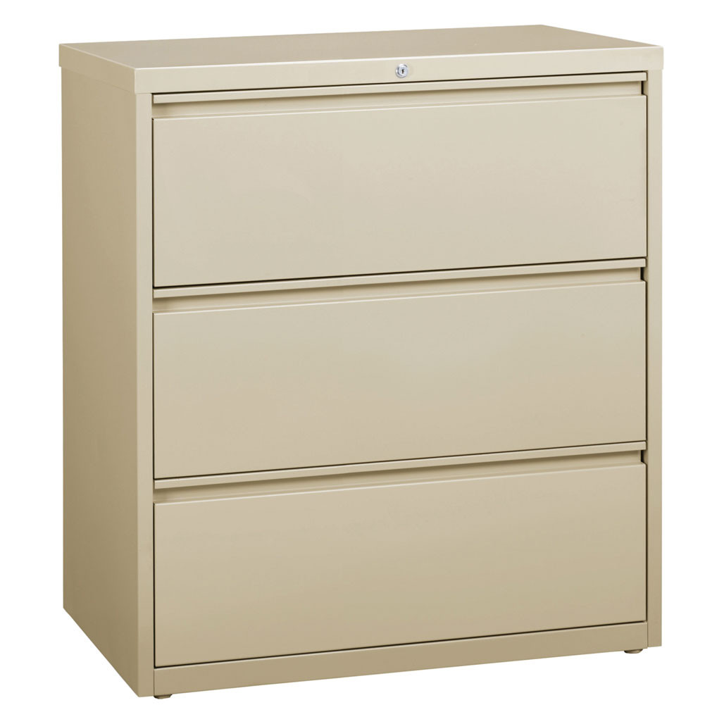 OfficeSource Steel Lateral File Collection 3 Drawer Lateral File Cabinet, 30" Wide