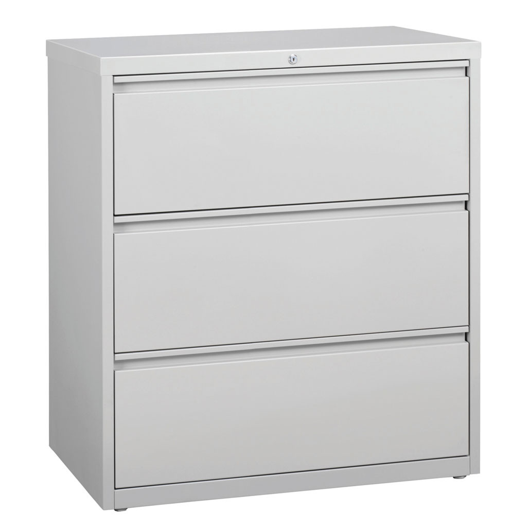 OfficeSource Steel Lateral File Collection 3 Drawer Lateral File Cabinet, 30" Wide