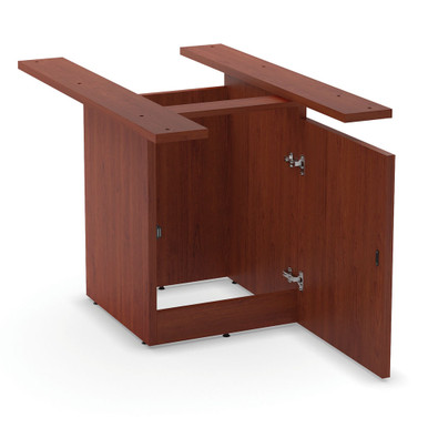 OfficeSource | OS Conference/Multi-Purpose | Board Table Cube Base With Access Door - American Elm – view 14