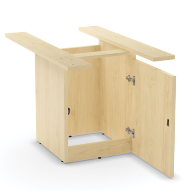 OfficeSource | OS Conference/Multi-Purpose | Board Table Cube Base With Access Door - American Elm – view 16