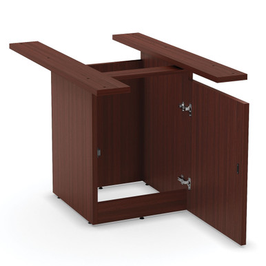 OfficeSource | OS Conference/Multi-Purpose | Board Table Cube Base With Access Door - American Elm – view 17