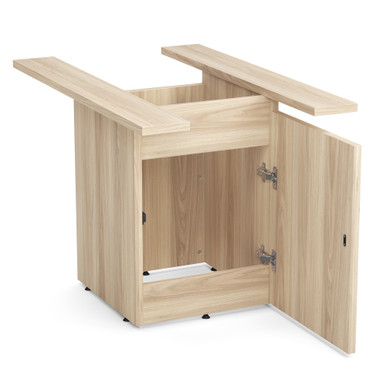 OfficeSource | OS Conference/Multi-Purpose | Board Table Cube Base With Access Door - American Elm – view 20