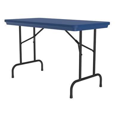 OfficeSource | Colorful Blow Mold Folding Tables | Fixed Height Blow Mold Table - 48'' x 24'' - Red – view 10