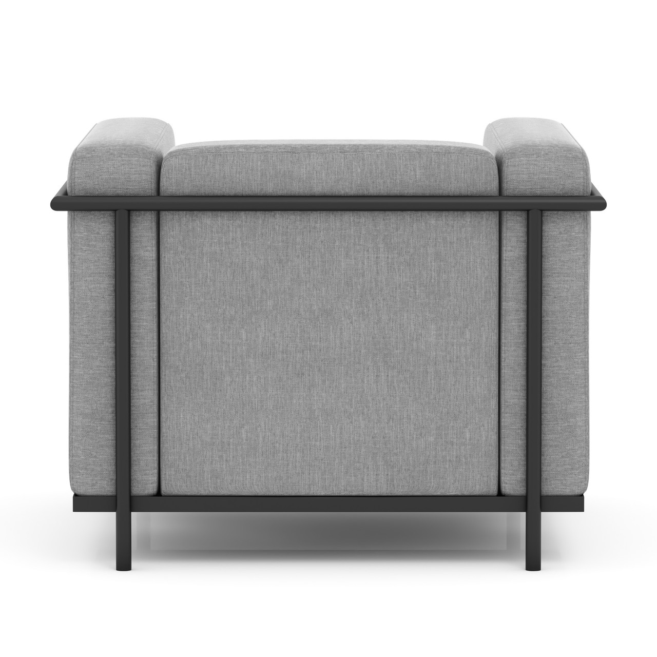 OfficeSource | Framed | Club Chair with Matte Black Metal Frame