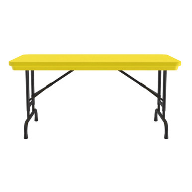 OfficeSource | Colorful Blow Mold Folding Tables | Adjustable Height Blow Mold Table - 48'' x 24'' - Red – view 10
