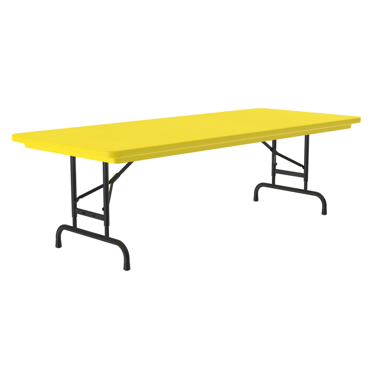 OfficeSource | Colorful Blow Mold Folding Tables | Adjustable Height Blow Mold Table - 60" x 30"