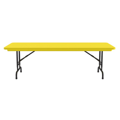 OfficeSource | Colorful Blow Mold Folding Tables | Adjustable Height Blow Mold Table - 72'' x 30'' - Blue – view 10