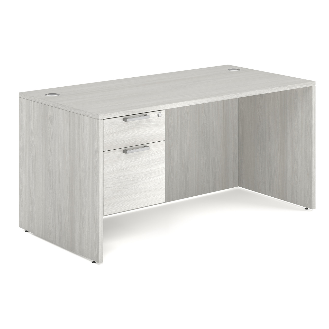 OfficeSource OS Laminate Collection Single 3/4 Pedestal Desk - 60" x 30"