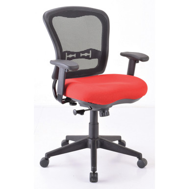 OfficeSource | Spice | Mesh Mid Back Chair with Fabric Seat