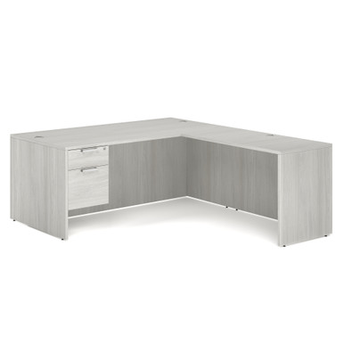 OS Laminate Single 3/4 Pedestal L-Desk - 71'' x 36'' - Modern Walnut – view 11