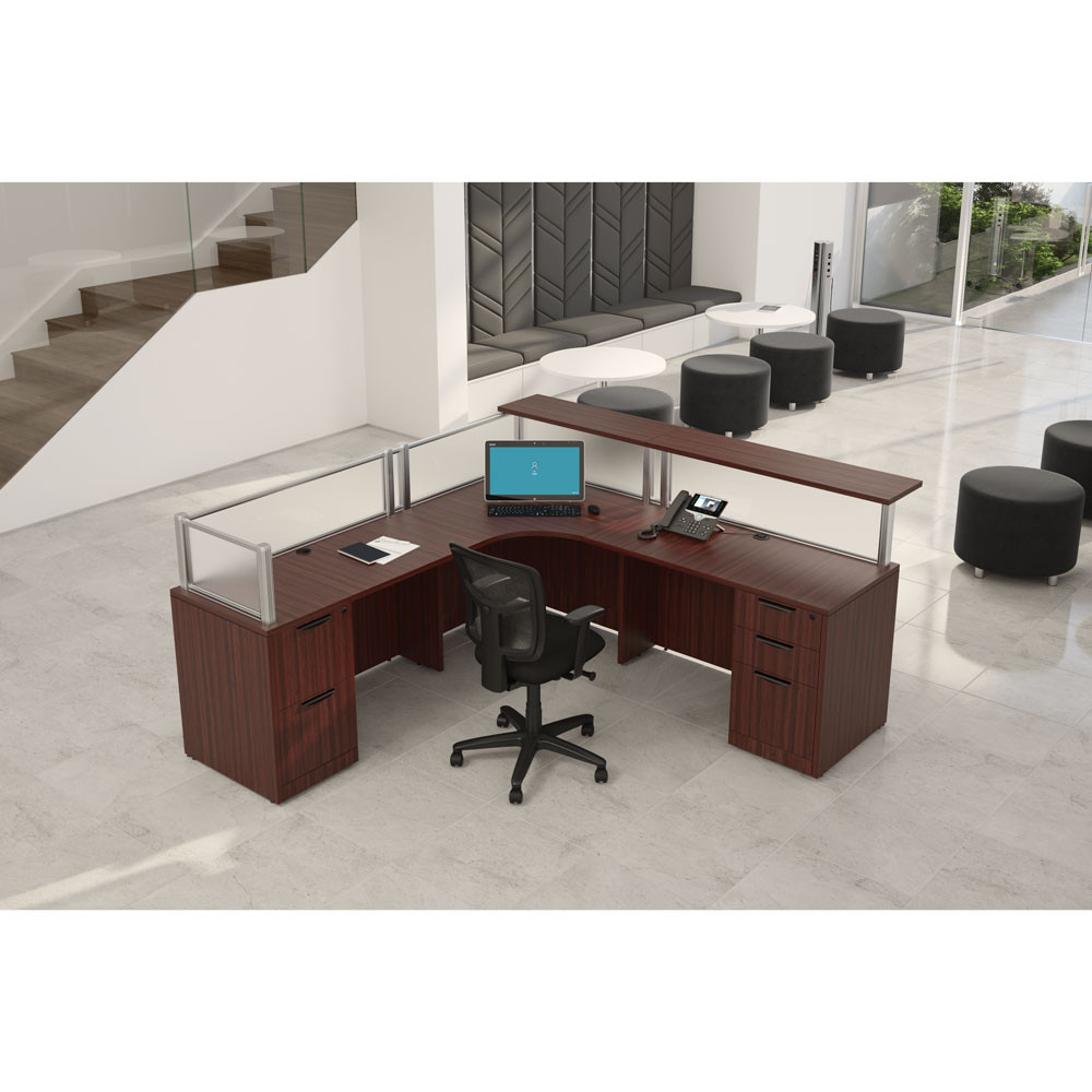 OfficeSource | Borders II Collection | Frosted Acrylic Panel 71"W x 12"H