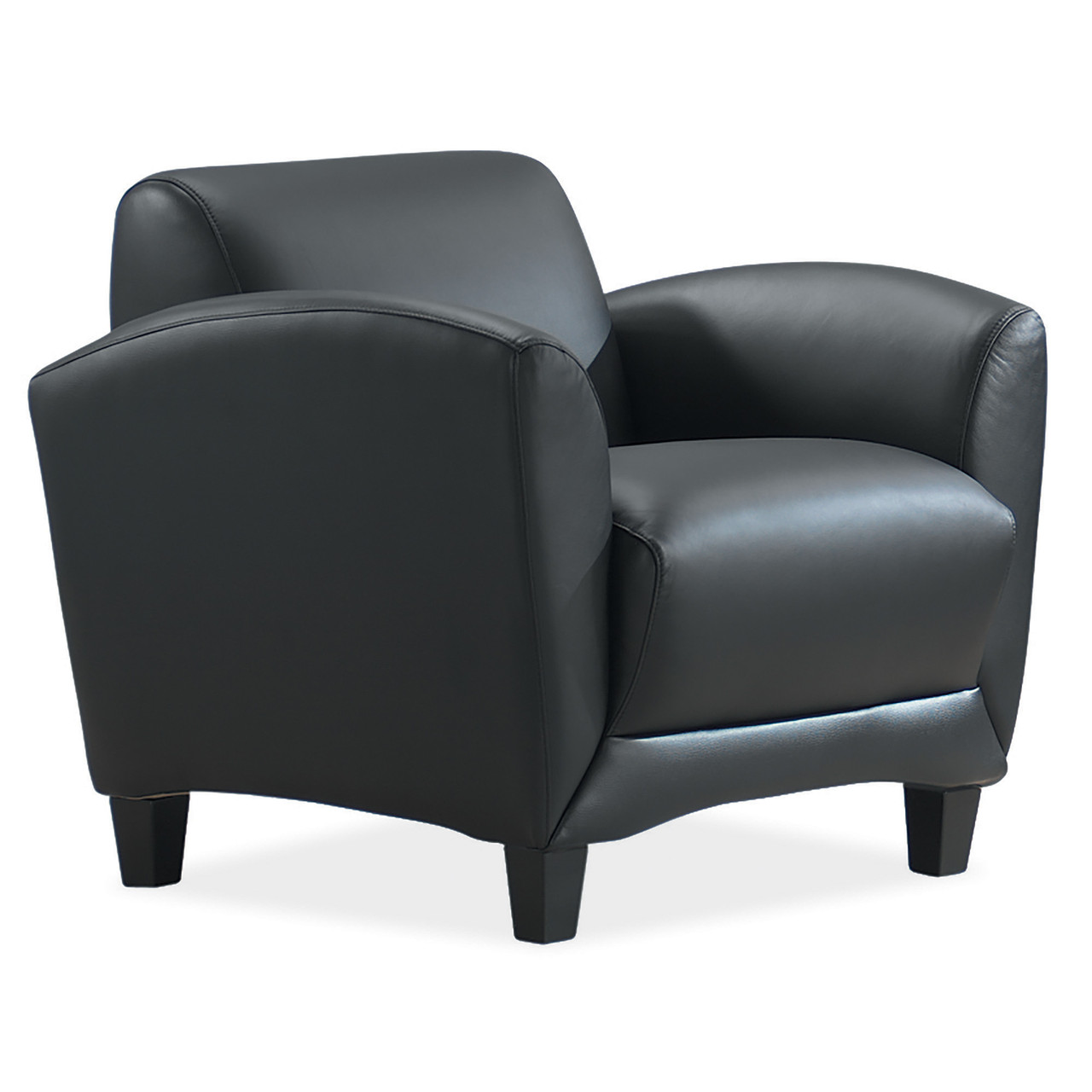 OfficeSource | Manhattan | Club Chair with Black Wood Legs