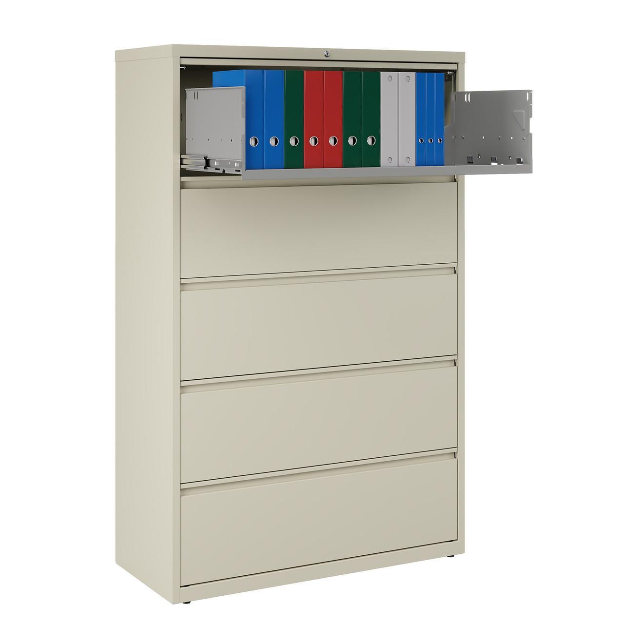 OfficeSource Steel Lateral File Collection 5 Drawer Lateral File Cabinet, 42" Wide