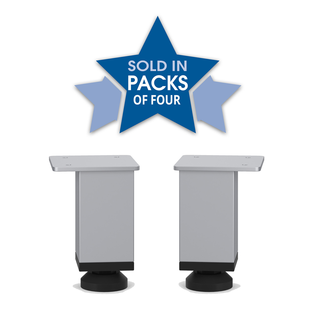 OfficeSource Variant Collection Straight Metal Mini Legs (Set of 4)