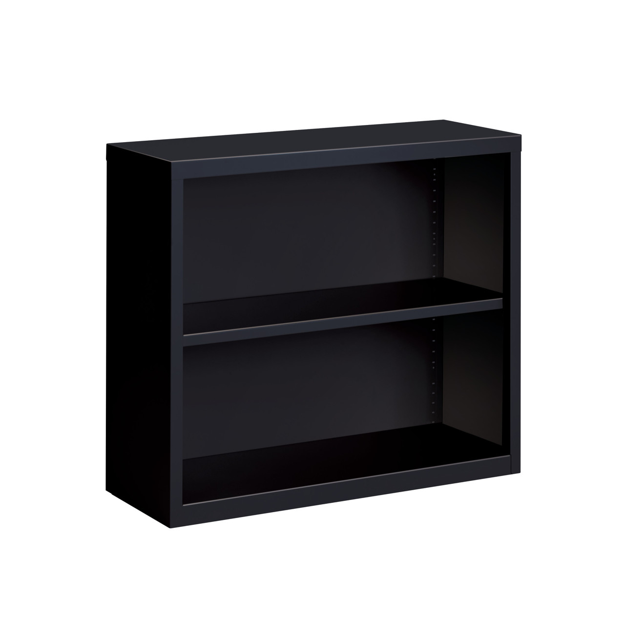 OfficeSource Steel Bookcase Collection 2 Shelf Metal Bookcase, 30" High