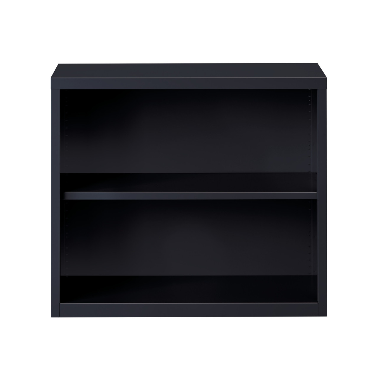 OfficeSource Steel Bookcase Collection 2 Shelf Metal Bookcase, 30" High