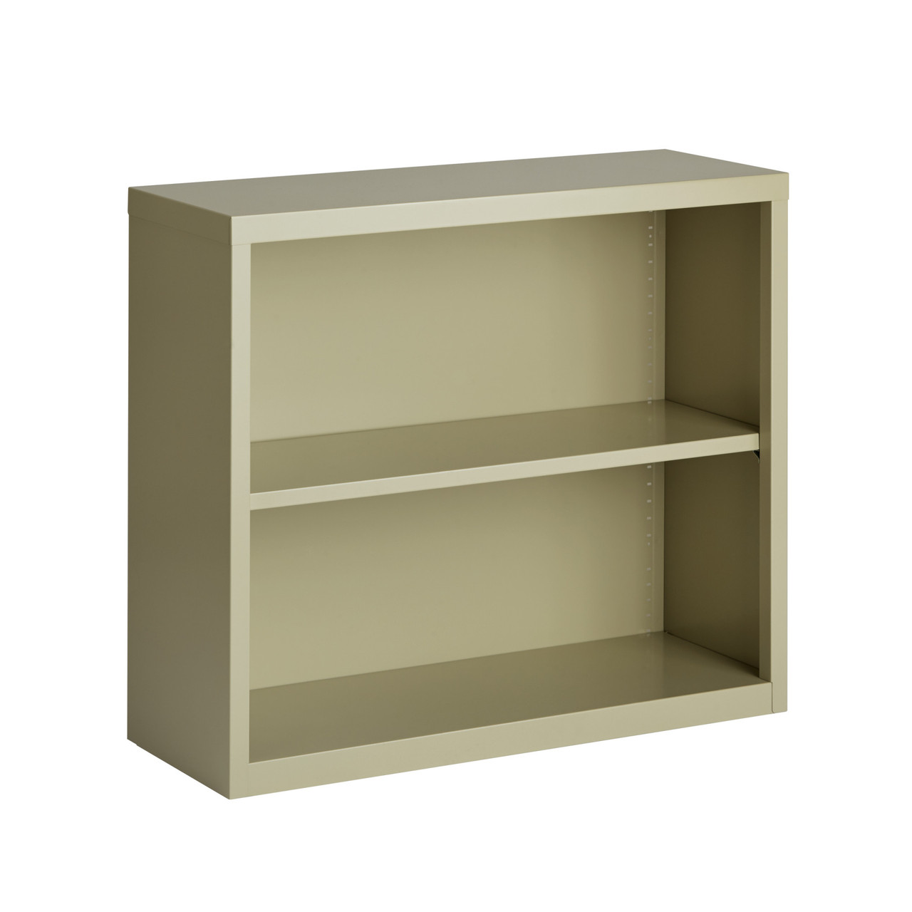 OfficeSource Steel Bookcase Collection 2 Shelf Metal Bookcase, 30" High