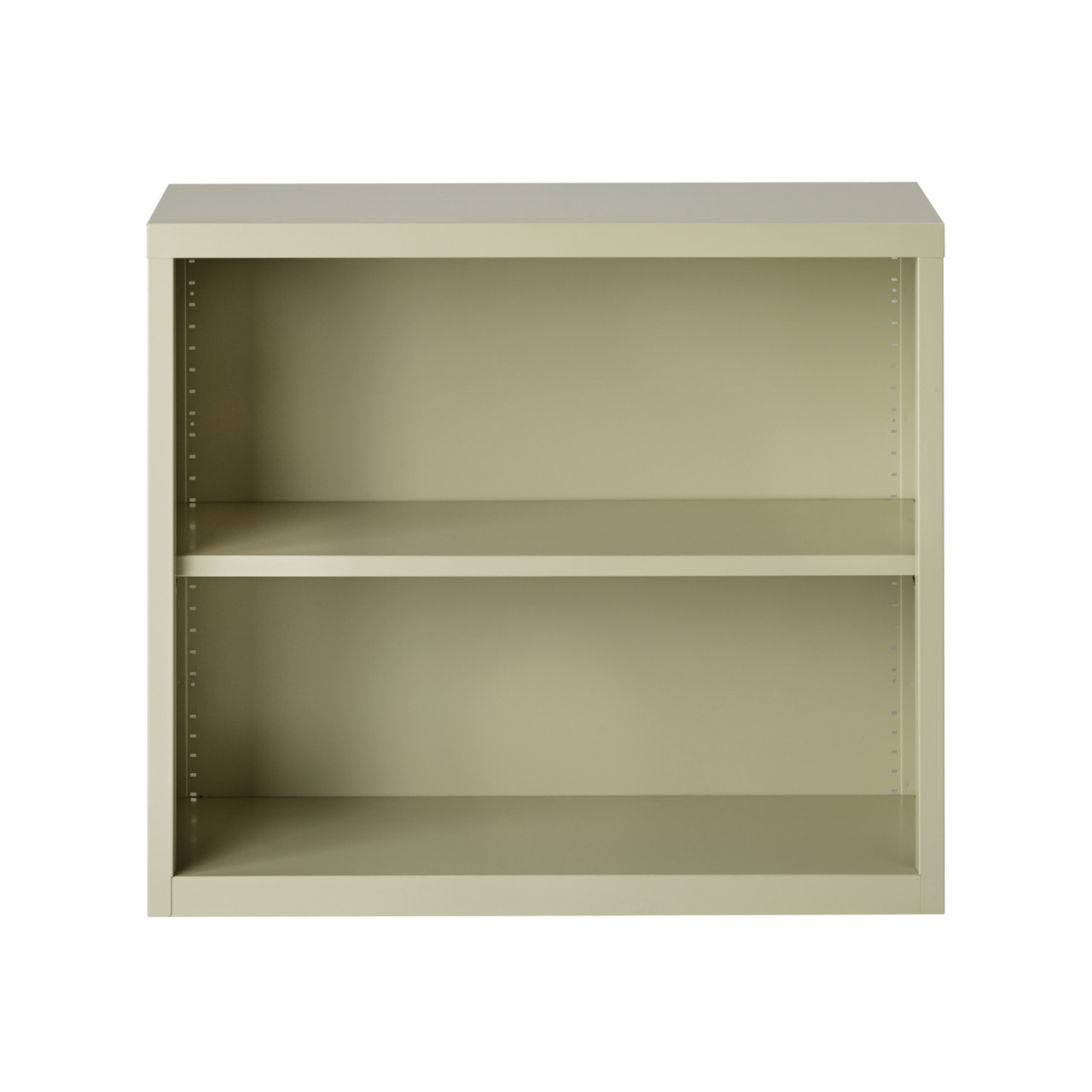 OfficeSource Steel Bookcase Collection 2 Shelf Metal Bookcase, 30" High