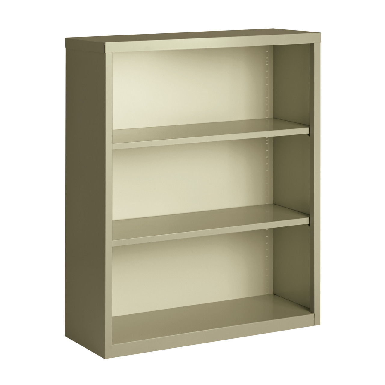 OfficeSource Steel Bookcase Collection 3 Shelf Metal Bookcase, 42" High