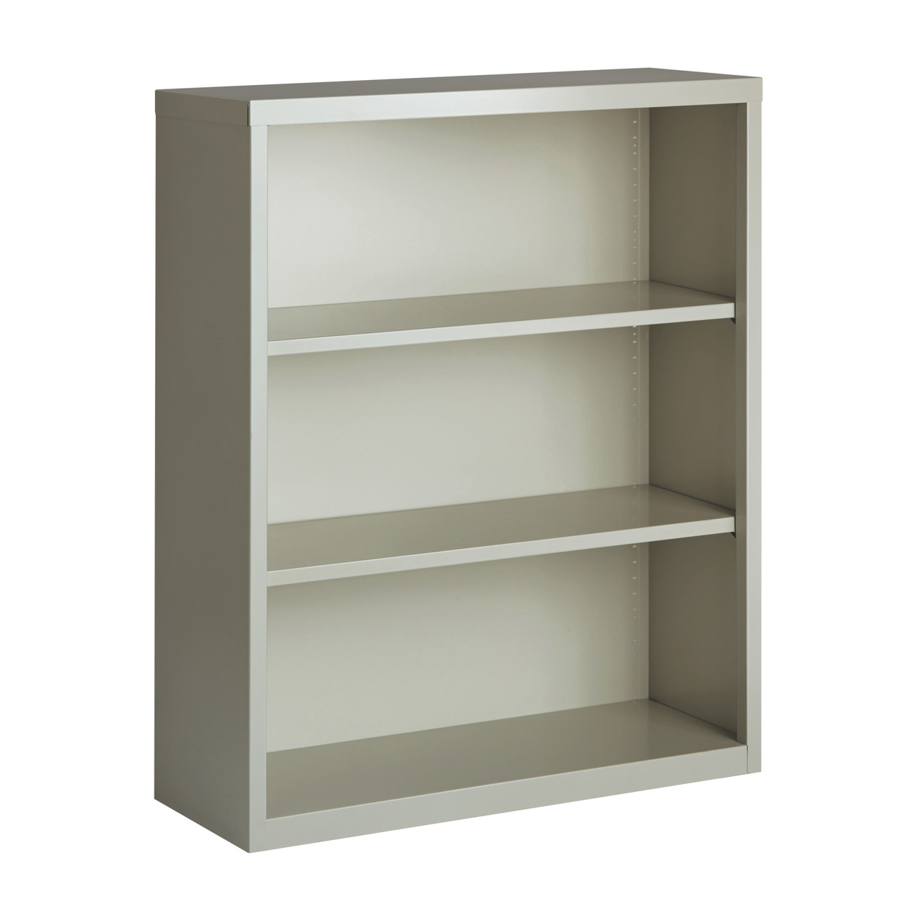 OfficeSource Steel Bookcase Collection 3 Shelf Metal Bookcase, 42" High