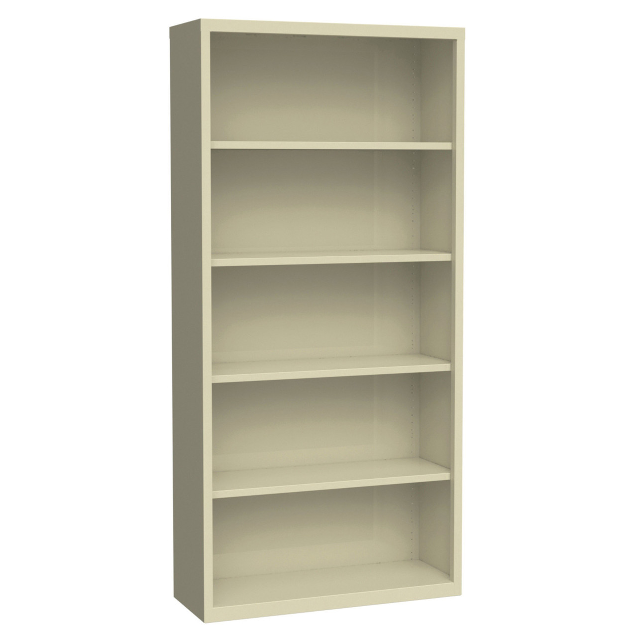 OfficeSource | Steel Bookcase | 5 Shelf Metal Bookcase, 72" High