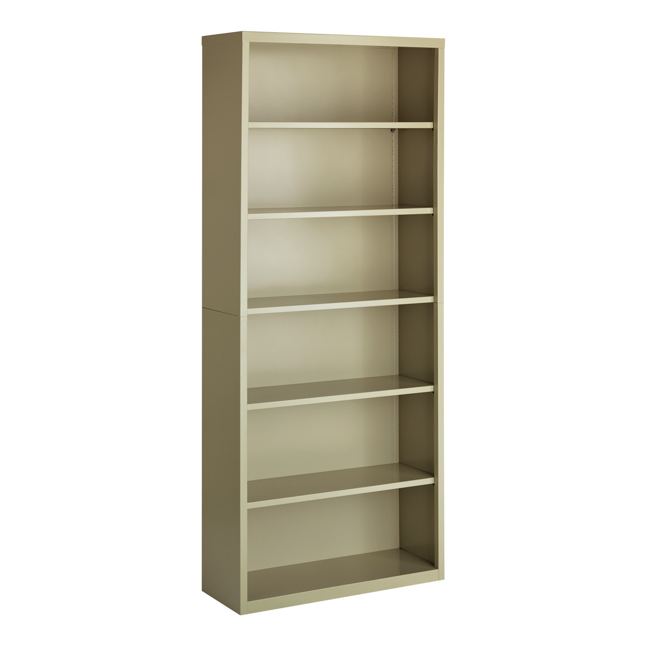 OfficeSource Steel Bookcase Collection 6 Shelf Metal Bookcase, 82" High