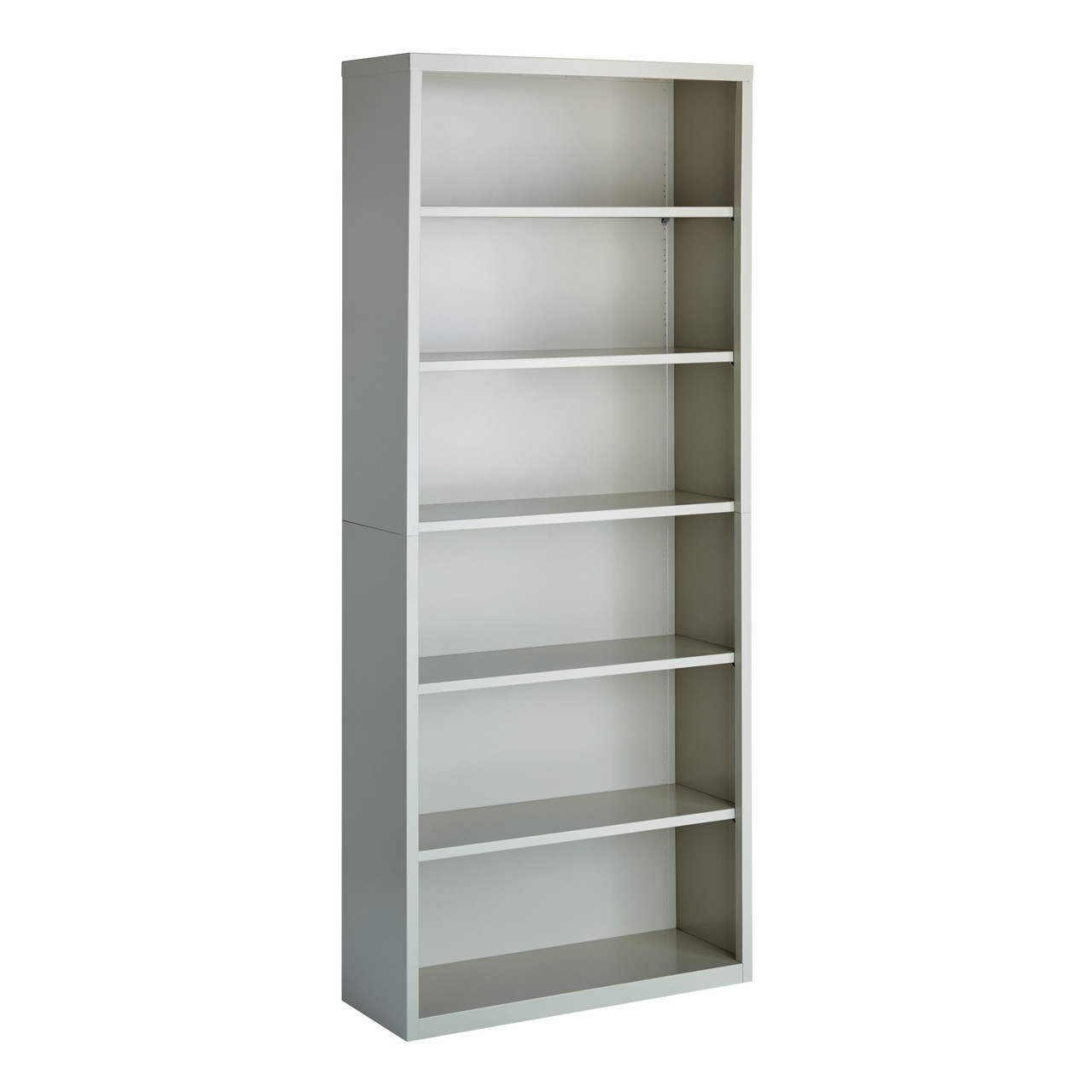 OfficeSource Steel Bookcase Collection 6 Shelf Metal Bookcase, 82" High