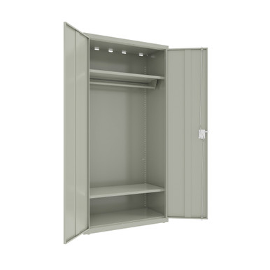 OfficeSource Steel Storage Cabinet Collection Full Wardrobe - Putty – view 12