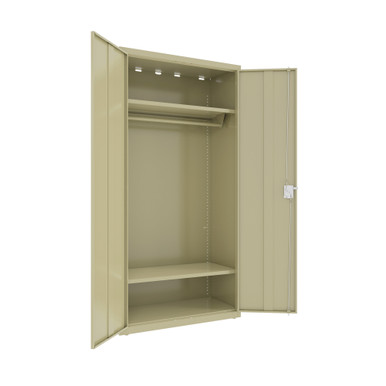 OfficeSource Steel Storage Cabinet Collection Full Wardrobe - Putty – view 10