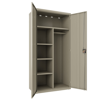OfficeSource Steel Storage Cabinet Collection Janitor Closet - Black – view 10