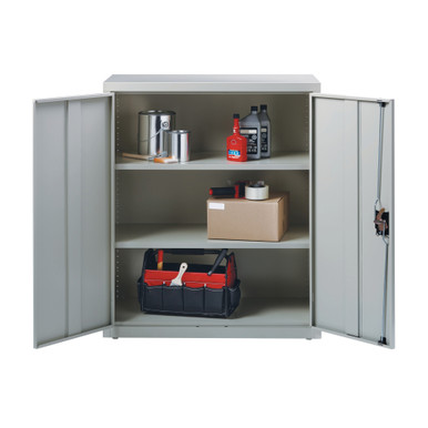OfficeSource Steel Storage Cabinet Collection Storage Cabinet - 42''H - Putty – view 23