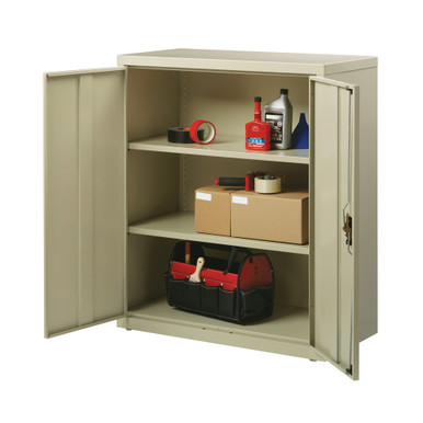 OfficeSource Steel Storage Cabinet Collection Storage Cabinet - 42''H - Putty – view 25