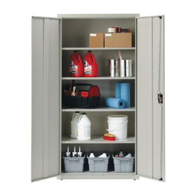 OfficeSource Steel Storage Cabinet Collection Storage Cabinet - 72''H - Putty – view 19