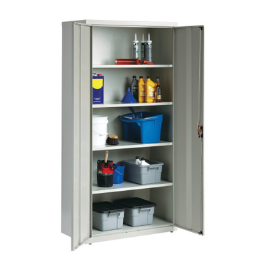 OfficeSource Steel Storage Cabinet Collection Storage Cabinet - 72''H - Putty – view 10