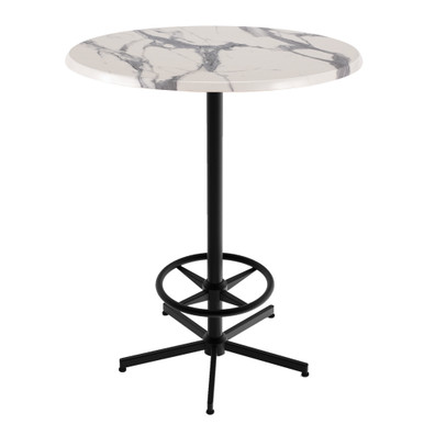 OfficeSource | Robust Collection | Outdoor Cafe Height X Table Base with Footring - Black – view 14