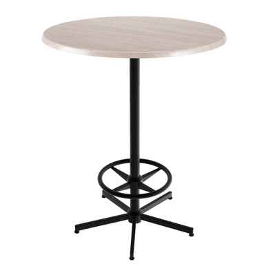 OfficeSource | Robust Collection | Outdoor Cafe Height X Table Base with Footring - Black – view 13