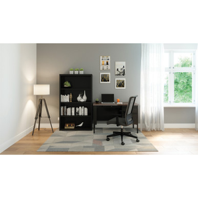 OfficeSource | Raleigh | 48''W Single Right Pedestal Desk - Oak - Putty – view 14