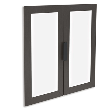 OfficeSource | Palisades Collection | Optional Wood Frame Glass Doors - (For Bookcase/Hutch)