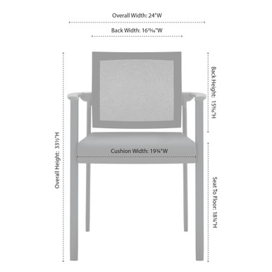 OfficeSource | Oslo | Mesh Back Stacking Guest Chair - Black PU Leather w/Black Frame – view 19
