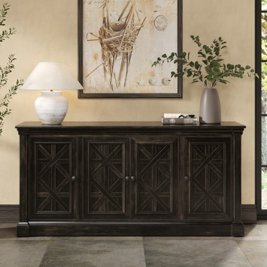 OfficeSource | Stockton | Four Door Console - Dark Chocolate – view 3