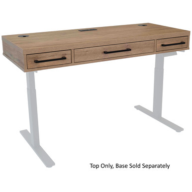 OfficeSource | Artisan | Sit Stand Desk - Top Only - Cement