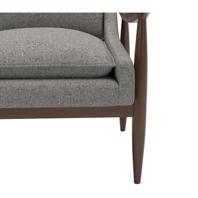 OfficeSource Mira Wood Arm Upholstered Lounge Chair - Pebble – view 11