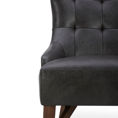 OfficeSource | Remington | Wingback Upholstered Lounge Chair - Charcoal – view 15