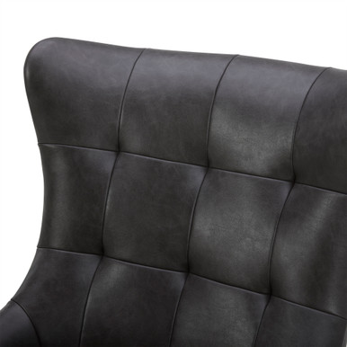 OfficeSource | Remington | Wingback Upholstered Lounge Chair - Charcoal – view 13